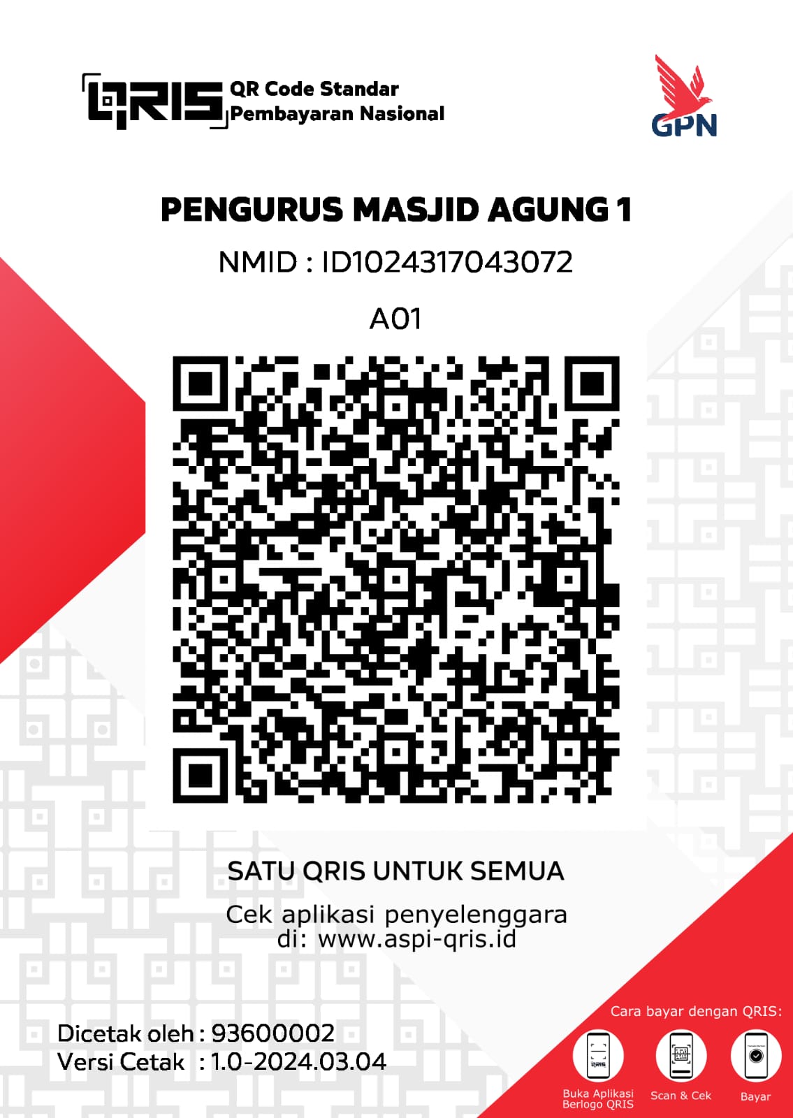 QRIS Masjid Agung Gresik